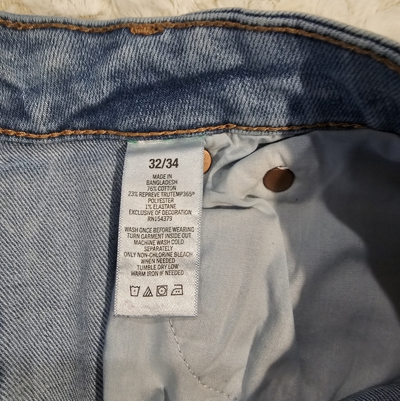 Aeropostale Men's Slim Fit Jeans Lightly Distressed Blue 32/34 - Picture 4 of 4